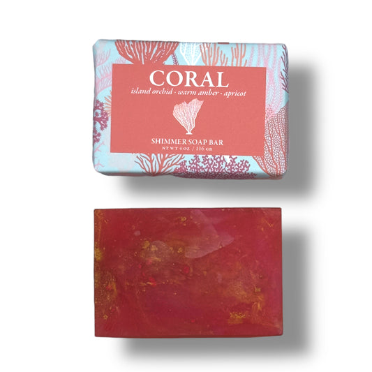 CORAL Shimmer Soap Bar